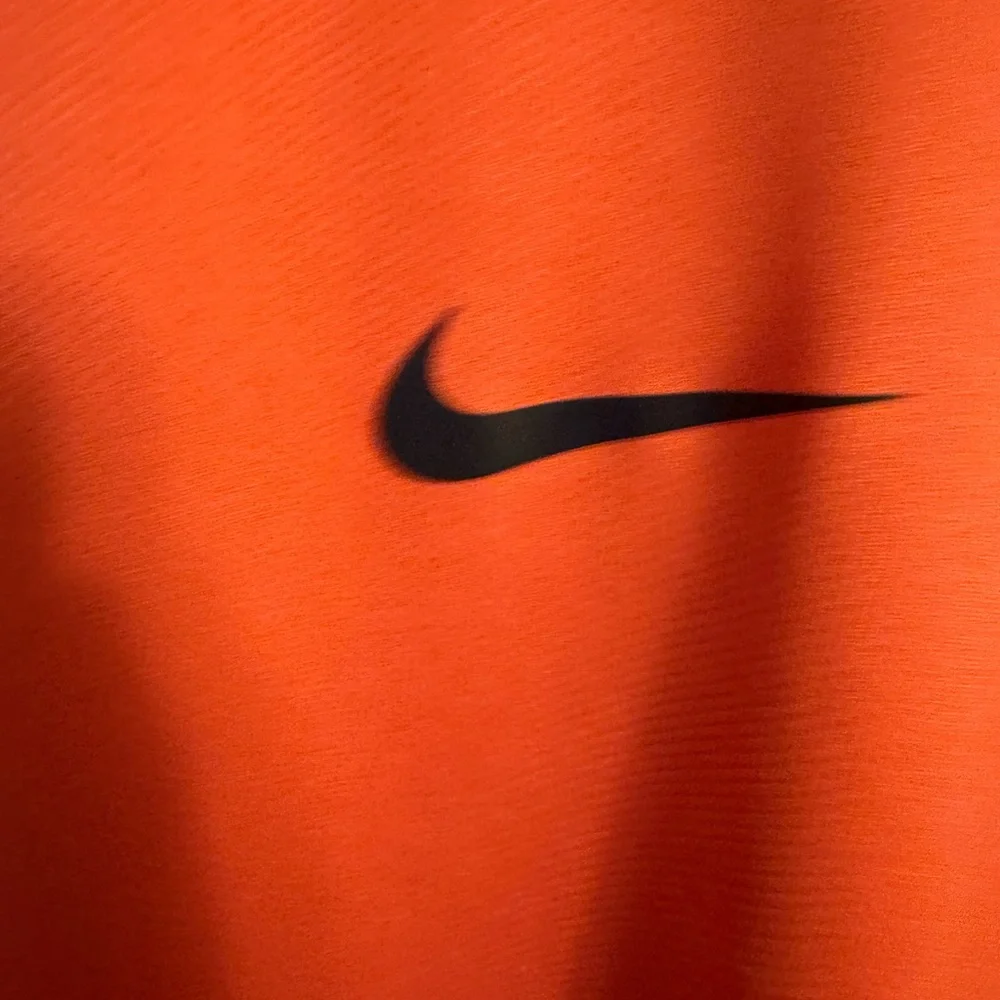 Nike Orange Polo Dry Git Shirt with black stripe on sleeves. Men’s XXL